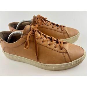 Koio Capri Tan Leather Low Top Sneakers Men’s Size 11 Handmade in Italy